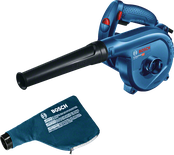 Bosch GBL 800 E electric blower with dust bag.