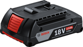 Bosch 18V 2.0Ah Li-Ion battery pack.