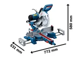 Bosch GCM 254 D mitre saw with adjustable cutting angles.