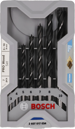 Bosch PRO Wood brad point drill bit set 7 pcs.