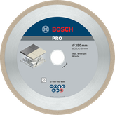 Bosch PRO Ceramic Diamond Disc, 250 mm for tile cutting.