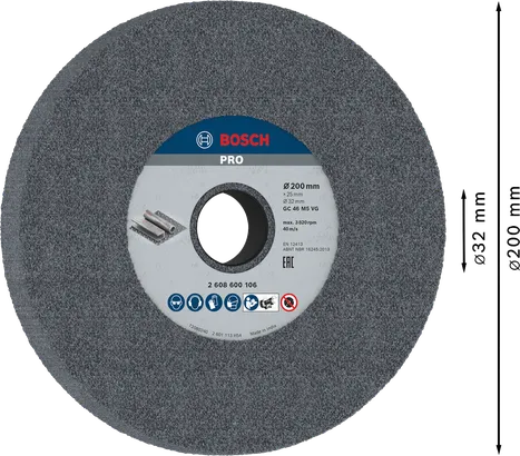 Bosch PRO Metal Grinding Wheel 200x25x32 mm G46.