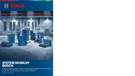 W niebieskim kolorze narzędzia Bosch Professional na tle jasnej przestrzeni.