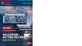 Na okładce widać dużą tablicę z narzędziami na tle budynku. Tablica zawiera różne narzędzia, w tym młotki i wkrętaki, w różnorodnych kolorach. Na górze znajduje się napis 'NAJLEPSZE DO TWOJEJ PRACY'.