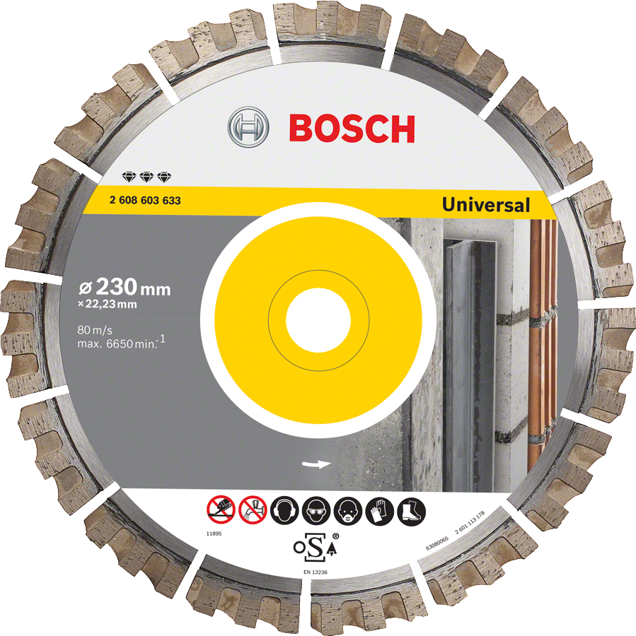 Tarcza diamentowa tnąca Bosch Best for Universal 230 mm.