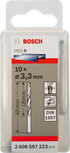 Wiertła krótkie HSS-R Bosch do metalu 3,3 mm.