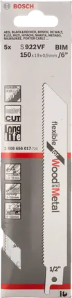 Brzeszczot do piły szablastej Bosch S 922 VF 6″.