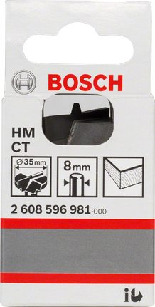 Frez do zawiasów z węglika wolframu Bosch 35 mm i 8 mm.