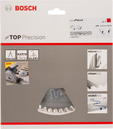 Tarcza tnąca Bosch Top Precision Best for Wood 165 mm.