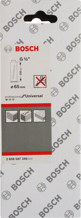 Diamentowa koronka wiertnicza Bosch do wiercenia na sucho, G 1/2 cala, średnica 65 mm.