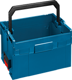 Skrzynka narzędziowa Bosch LT-BOXX 272 z uchwytem do przenoszenia.