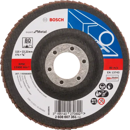 Tarcza listkowa Bosch X551 Expert for Metal, ziarnistość 80.