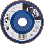 Tarcza listkowa Bosch X581, najlepsza do stali nierdzewnej, 115 mm, ziarnistość 120.