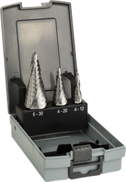 Zestaw 3 wierteł stopniowych HSS Bosch w walizce.