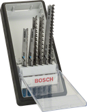 Zestaw 6 brzeszczotów do wyrzynarki Robust Line Bosch do drewna i metalu.