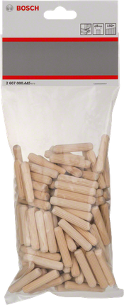 Kołki drewniane Bosch 8 mm x 40 mm do łączenia elementów drewnianych.