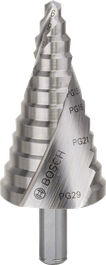Wiertło stopniowe HSS Bosch 6-37 mm do wiercenia w metalu.