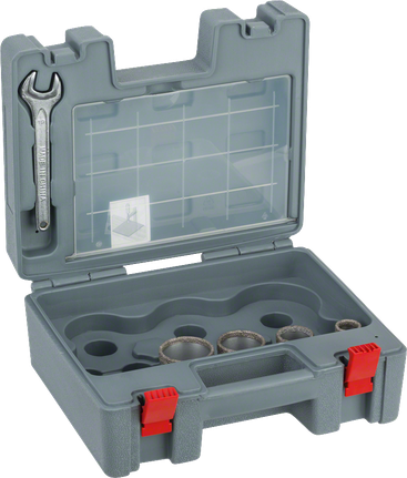 Zestaw diamentowych frezów Bosch DrySpeed ​​do ceramiki w etui.