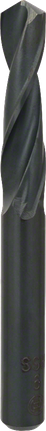 Wiertło krótkie HSS-R Bosch o średnicy 9 mm do wiercenia w metalu.