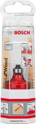Bosch Expert do zaokrąglania krawędzi drewna, frez 8 mm z promieniem 9,5 mm.