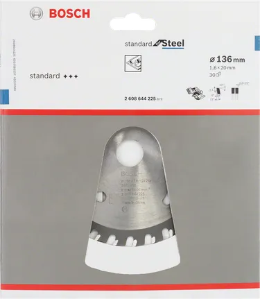 Tarcza tnąca Bosch Standard for Steel 136 mm.