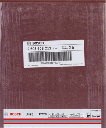 Zestaw arkuszy ściernych Bosch J475.