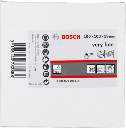 Ściernica listkowa Bosch o bardzo drobnej ziarnistości 100x100x19mm.