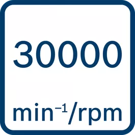 Prędkość obrotowa bez obciążenia 30 000 min-1/obr./min 
