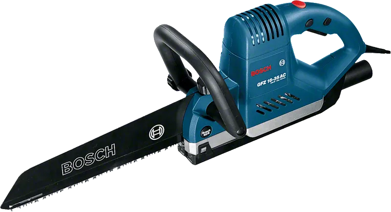 Piła ręczna Bosch GFZ 16-35 AC z ostrzem o średnicy 350 mm.
