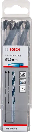 Zestaw wierteł Bosch HSS PointTeQ 10,0 mm.