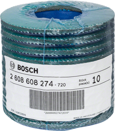 Tarcza listkowa Bosch X581, najlepsza do stali nierdzewnej, gradacja 120.