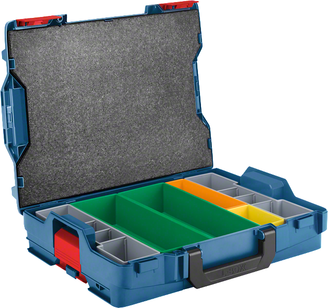 Zestaw Bosch L-BOXX 102, 6 elementów, w walizce z przegródkami.
