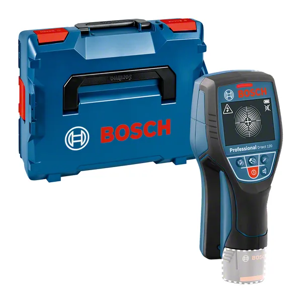 Skaner ścienny Bosch D-tect 120 z torbą transportową.