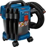 Odkurzacz bezprzewodowy do pracy na mokro i sucho Bosch GAS 18V-10 L z kółkami.