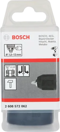 Uchwyt wiertarski Bosch 1,5–13 mm.