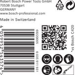 Etykieta papieru ściernego Bosch C470 do szlifierek oscylacyjnych 225 mm.
