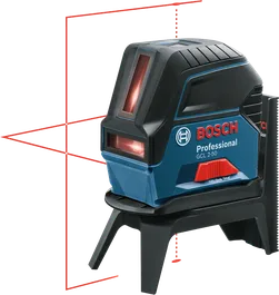 Urządzenie poziomujące laserowo-wyrównujące Bosch GCL 2-50 na stojaku.