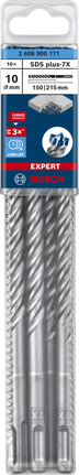 Wiertło udarowe Bosch SDS plus-7X 10×150×215 mm, opakowanie 10 sztuk.