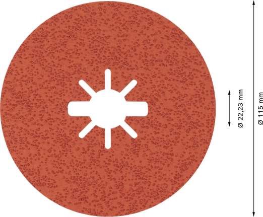 Tarcza fibrowa Bosch EXPERT R782 X-LOCK 115 mm, ziarnistość 36.
