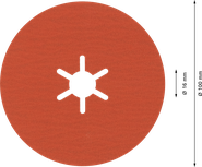 Tarcza fibrowa ceramiczna Bosch EXPERT R782 Prisma 100 mm, ziarnistość 120.