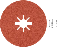 Tarcza fibrowa Bosch EXPERT R782 Prisma Ceramic X-LOCK 115 mm.