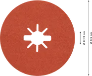 Tarcza fibrowa Bosch EXPERT R782 Prisma Ceramic X-LOCK 125 mm.