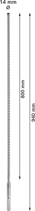 Wiertło udarowe Bosch EXPERT SDS max-8X 14 x 940 mm.