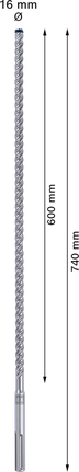 Wiertło udarowe Bosch EXPERT SDS max-8X 16 x 600 x 740 mm.