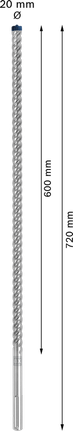 Wiertło udarowe Bosch EXPERT SDS max-8X 20 x 600 x 720 mm.