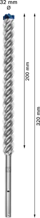 Wiertło udarowe Bosch SDS max-8X 32x400x520 mm.