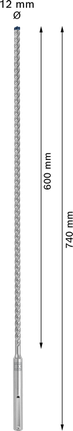 Wiertło udarowe Bosch EXPERT SDS max-8X 12x600x740 mm.
