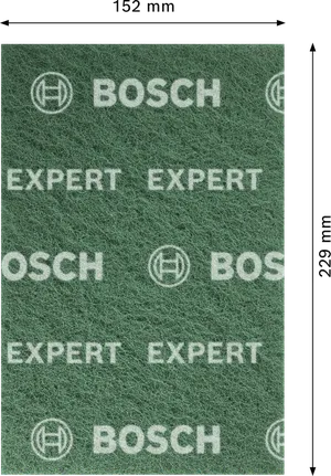 Zielony pad flizelinowy Bosch EXPERT N880 do ręcznego szlifowania.
