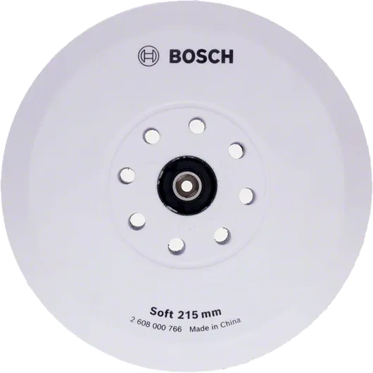 Zestaw miękkich talerzy szlifierskich Bosch 215 mm z 8 otworami.
