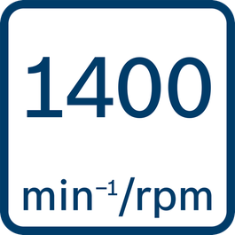 Prędkość obrotowa bez obciążenia 1 400 min–1 / obr./min